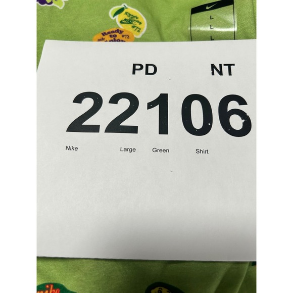 NEW Nike Men's Size LARGE Graphic T Shirt Tee Green Fruit Short Sleeve - Picture 11 of 11